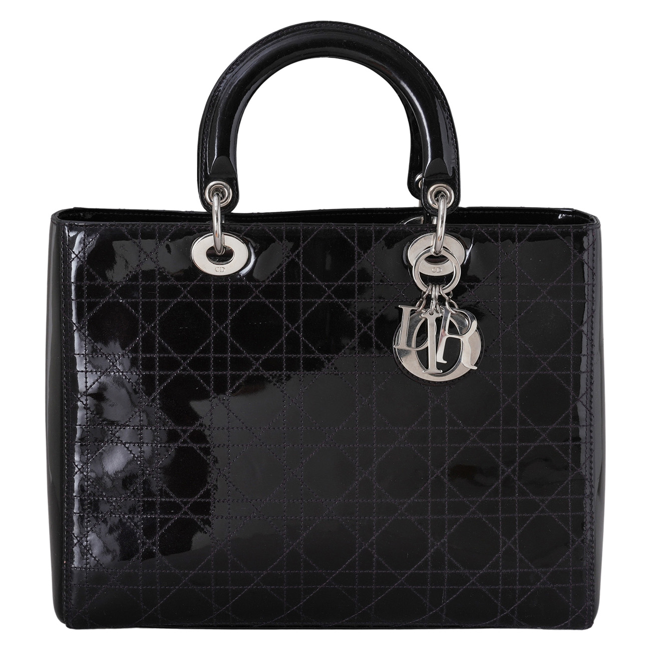 CHRISTIAN DIOR(USED)크리스찬디올 페이던트 레이디디올 라지 토트 겸 숄더백